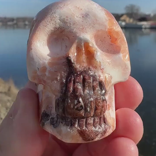 Pink Scolecite Skull | Heart Chakra | Connection | Love | Spirituality