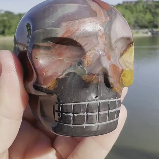 Absolutely STUNNING Jasper Skull Carving | NEW Find | NEW Material