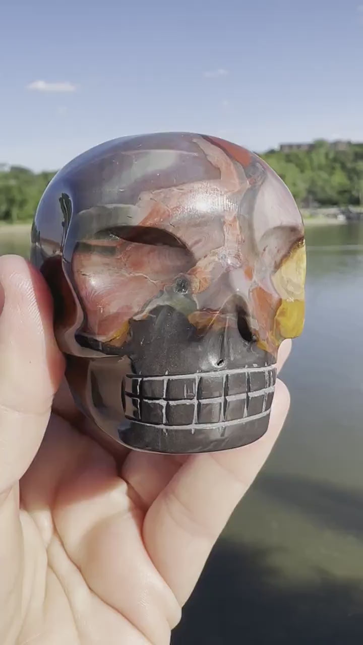 Absolutely STUNNING Jasper Skull Carving | NEW Find | NEW Material