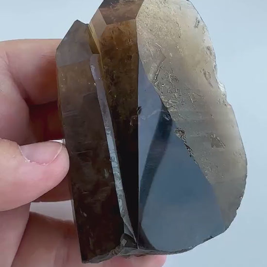 Special Raw Twin Smoky Lemurian Points | Rare Lemurian | Lemurian Point | Authentic Lemurian