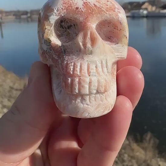 Pink Scolecite Skull | Heart Chakra | Connection | Love | Spirituality