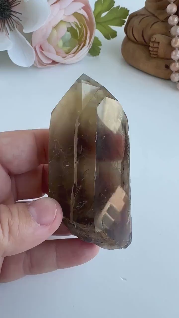 Special Raw Twin Smoky Lemurian Points | Rare Lemurian | Lemurian Point | Authentic Lemurian