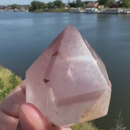 Rare Pink Lithium Tower from Brazil | Lithium Point | Lithium Crystal | Rare Crystals | Pink Lithium Crystal | Lithium Quartz