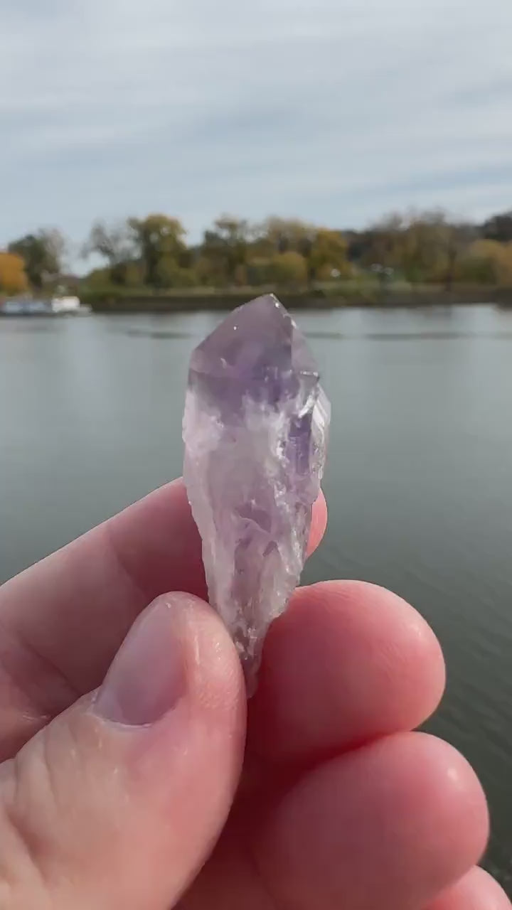 Set of Two (2) Raw Amethyst Points from Brazil | Tumbles Amethyst | Raw Amethyst | Amethyst