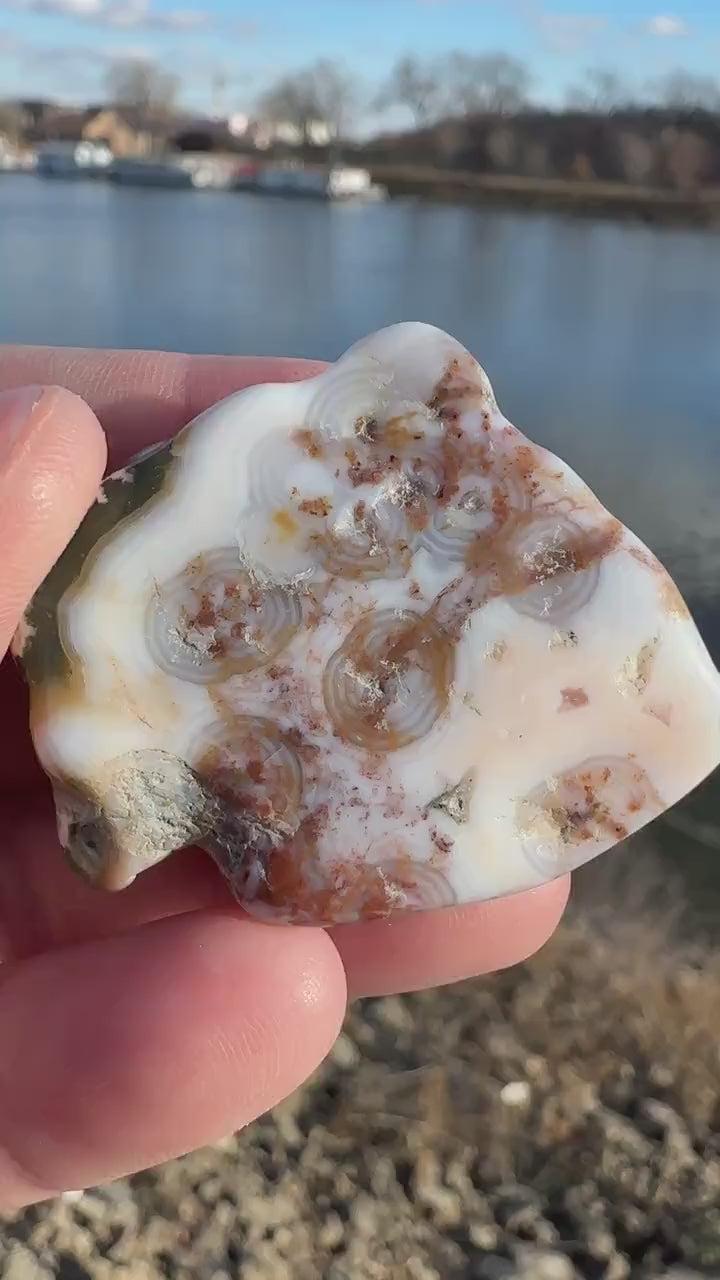 8th Vein Ocean Jasper Tumble | 8th Vein Ocean Jasper | 8th Vein Ocean Jasper Palm Stone | Ocean Jasper Vein 8 | Vein 8 Ocean Jasper