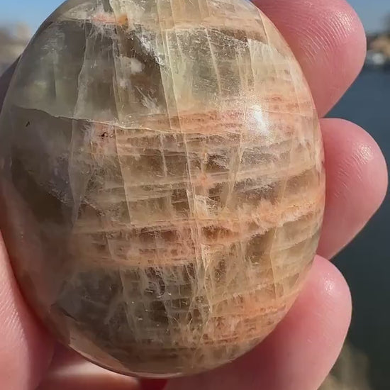 Gorgeous Indian Moonstone Palm Stone | Tucson Exclusive