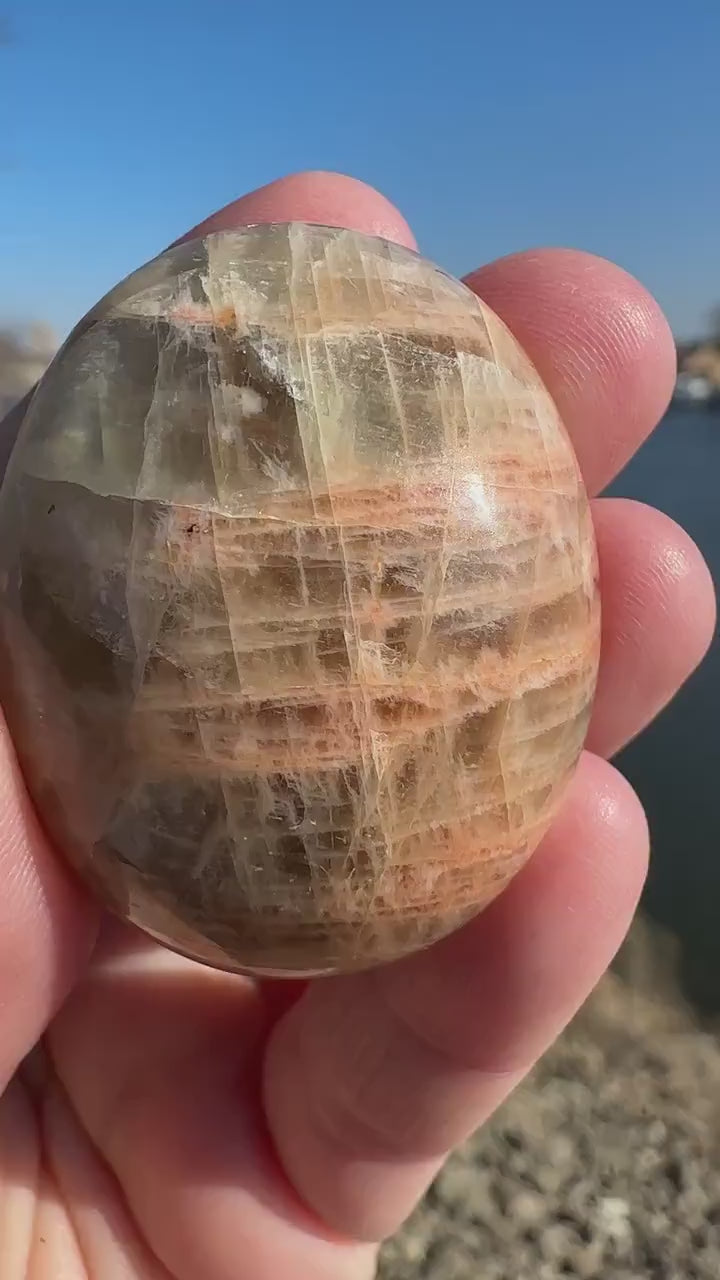 Gorgeous Indian Moonstone Palm Stone | Tucson Exclusive