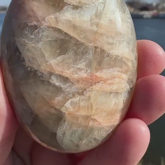 Gorgeous Indian Moonstone Palm Stone | Tucson Exclusive