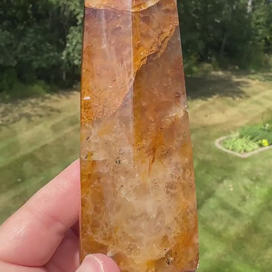 Gorgeous Golden Healer Quartz Crystal Tower - #2