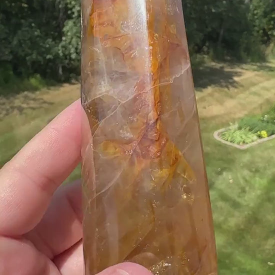 Gorgeous Golden Healer Quartz Crystal Tower - #1