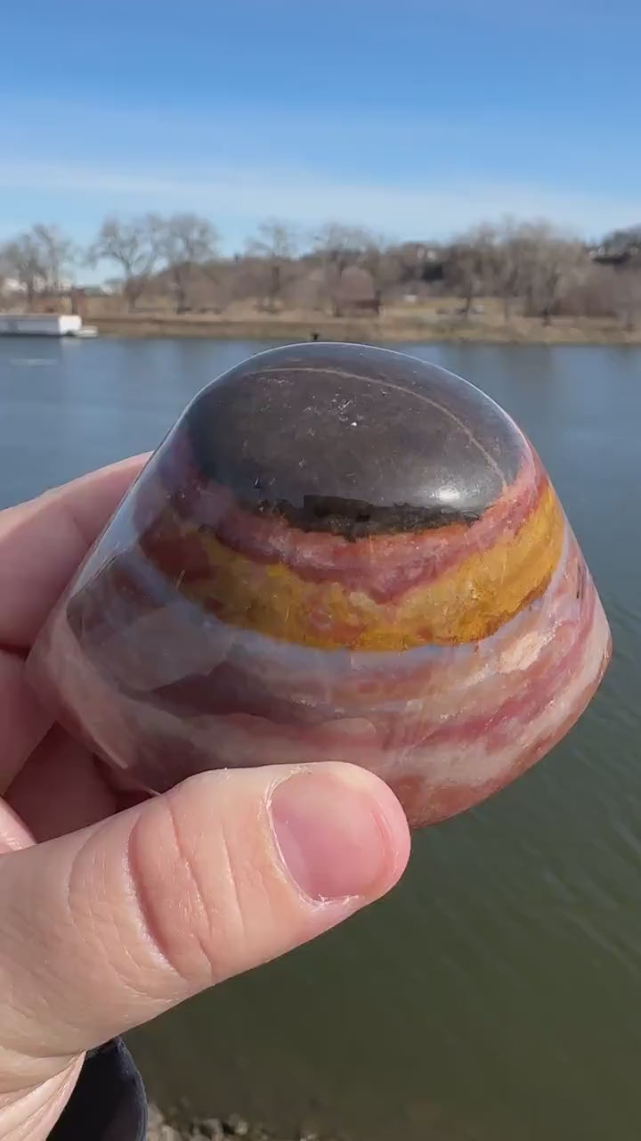 Large Shiva Agate Eye from India | Eye Of Shiva Crystals | Third Eye Agate Carved Crystals | Gems & Minerals | Crystal Collector Home Decor