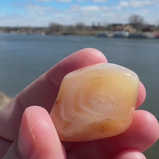 XL Apricot Agate Tumbled Stone