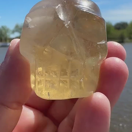 Citrine Skull Carving from Brazil