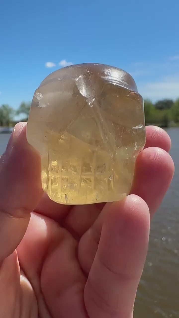 Citrine Skull Carving from Brazil