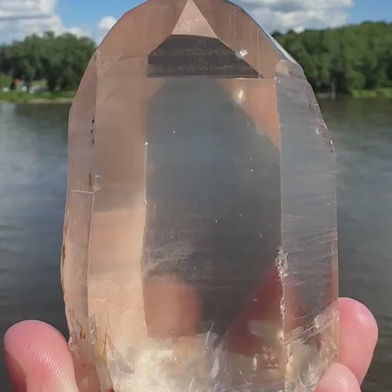 Stunning Rare Raw Golden Healer Lemurian Point