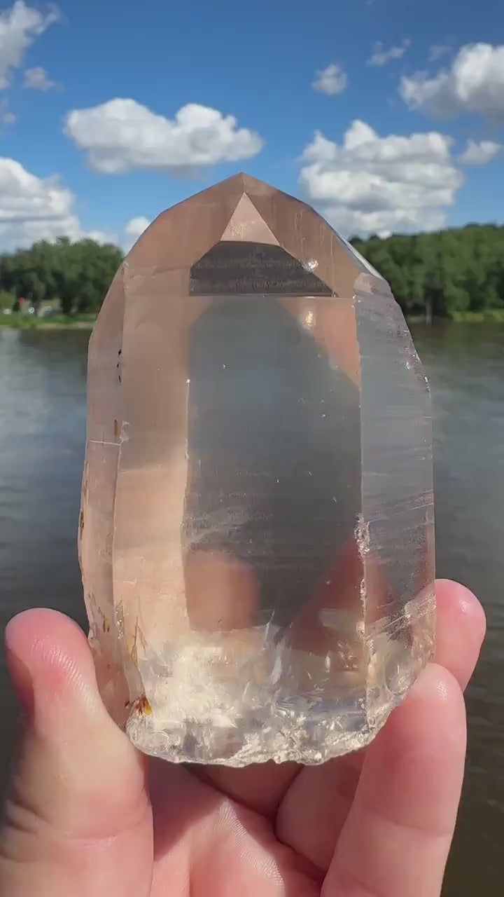 Stunning Rare Raw Golden Healer Lemurian Point