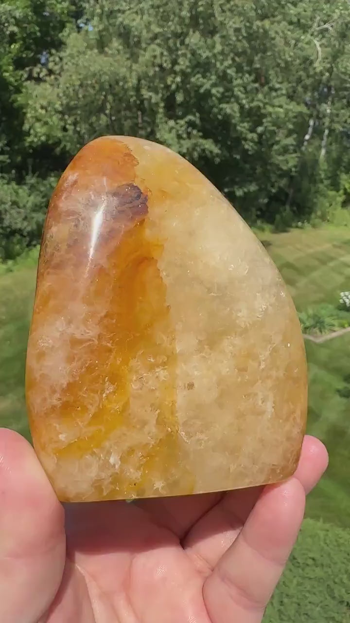 Gorgeous Golden Healer Quartz Crystal Freeform - #1
