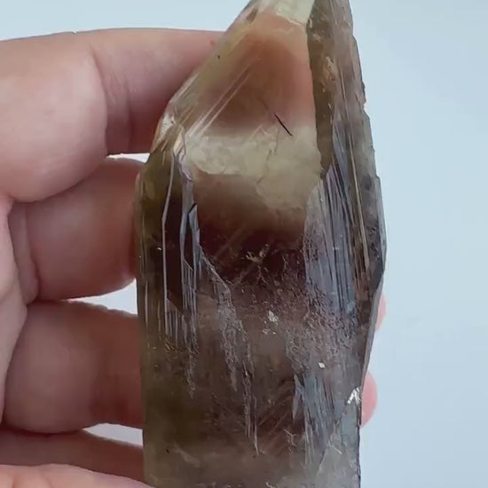 Special Raw Twin Smoky Lemurian Points | Rare Lemurian | Lemurian Point | Authentic Lemurian