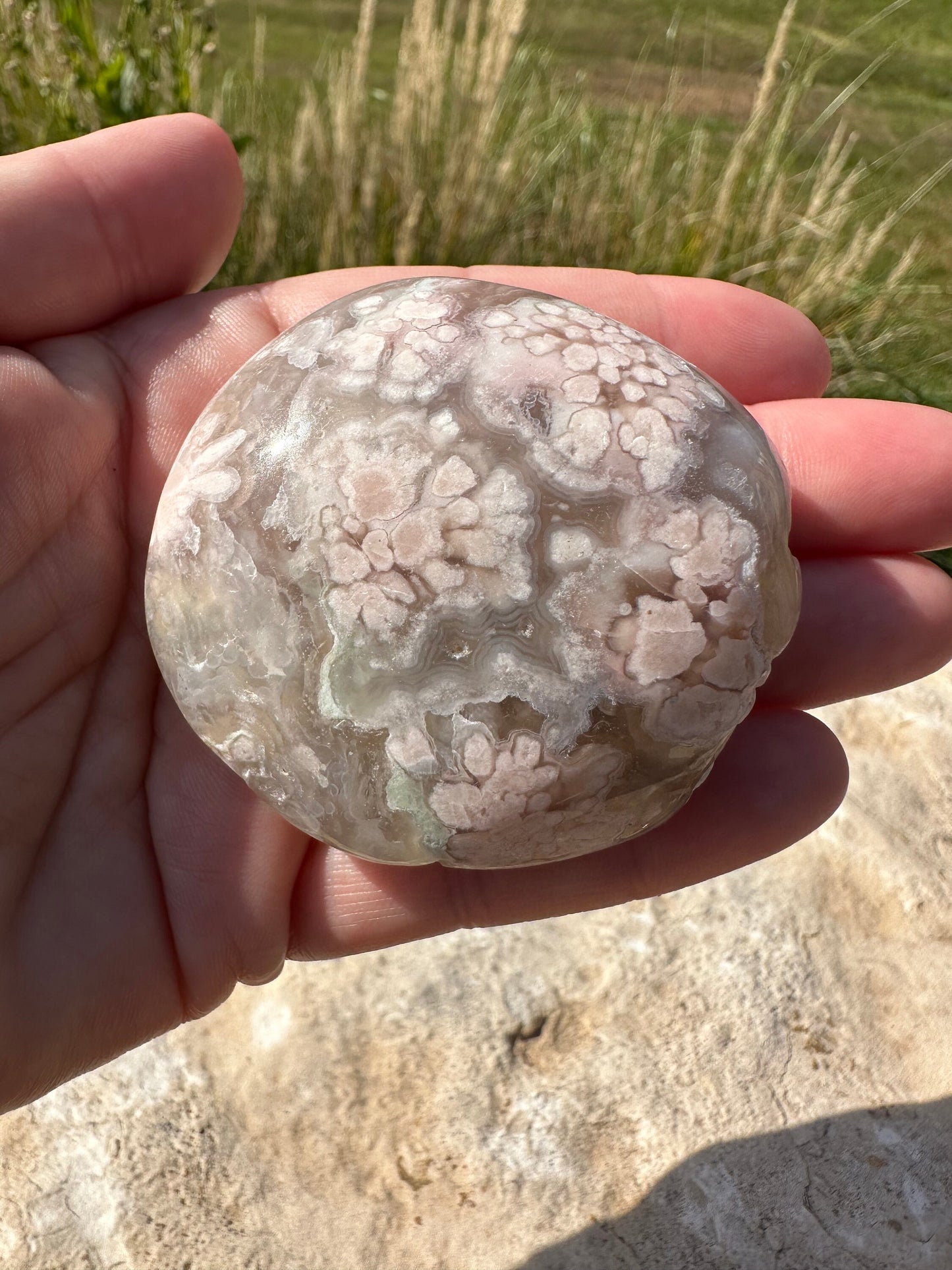 One (1) Dreamy Flower Agate