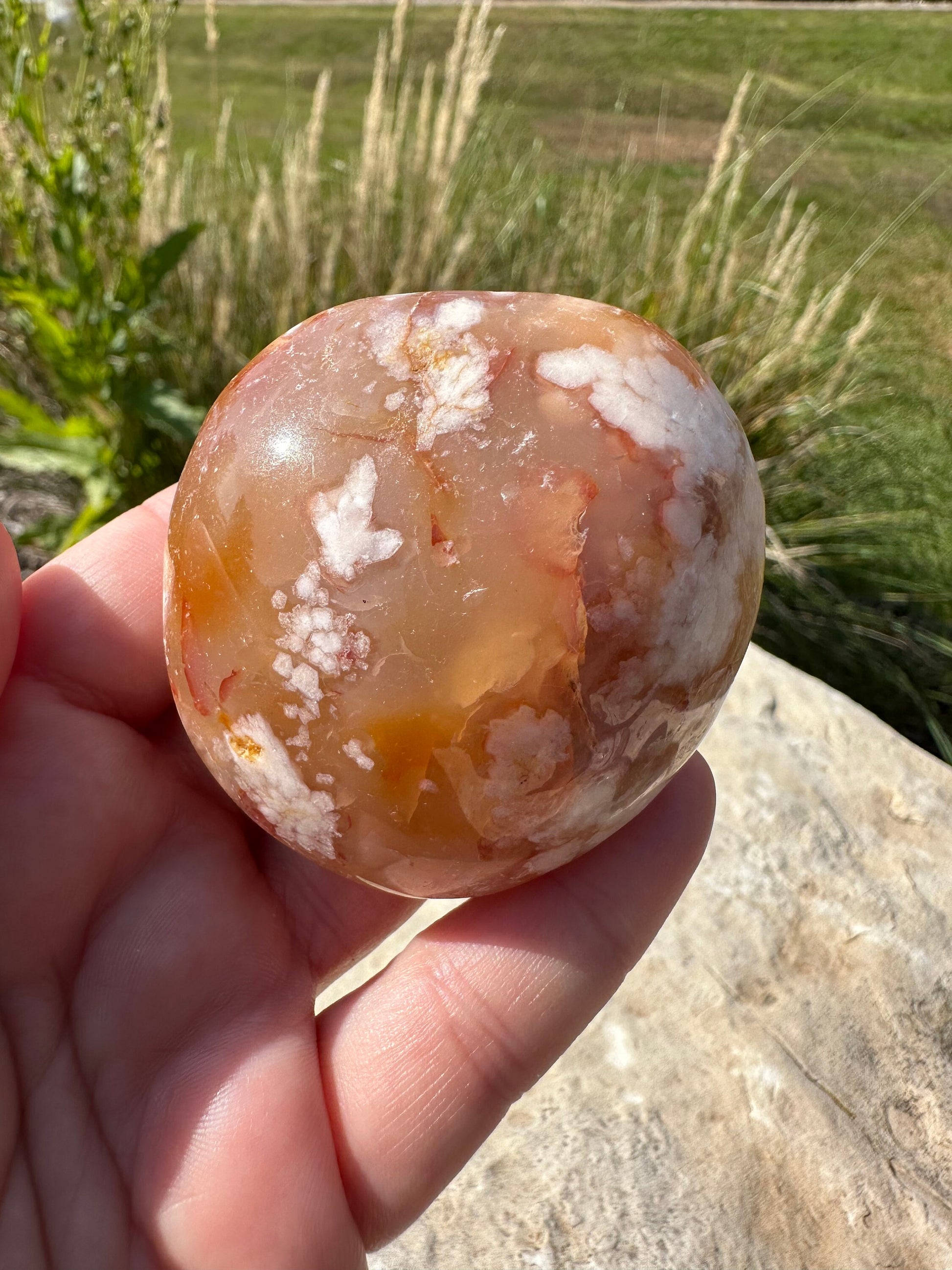 One (1) Dreamy Flower Agate