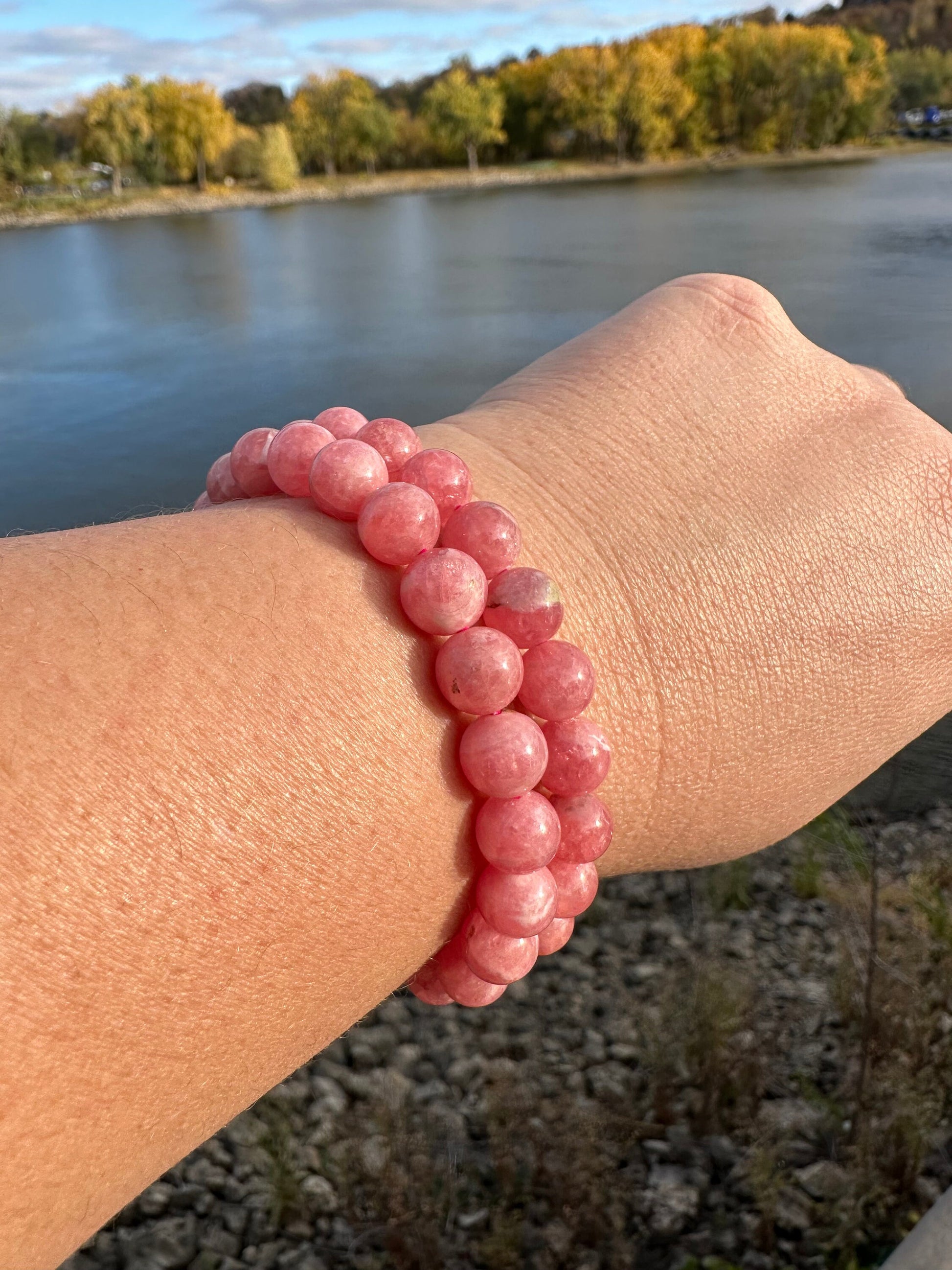 One (1) 8mm Rhodochrosite Bracelet| Heart Healing | Love | Compassion | Self Acceptance | Unconditional Love