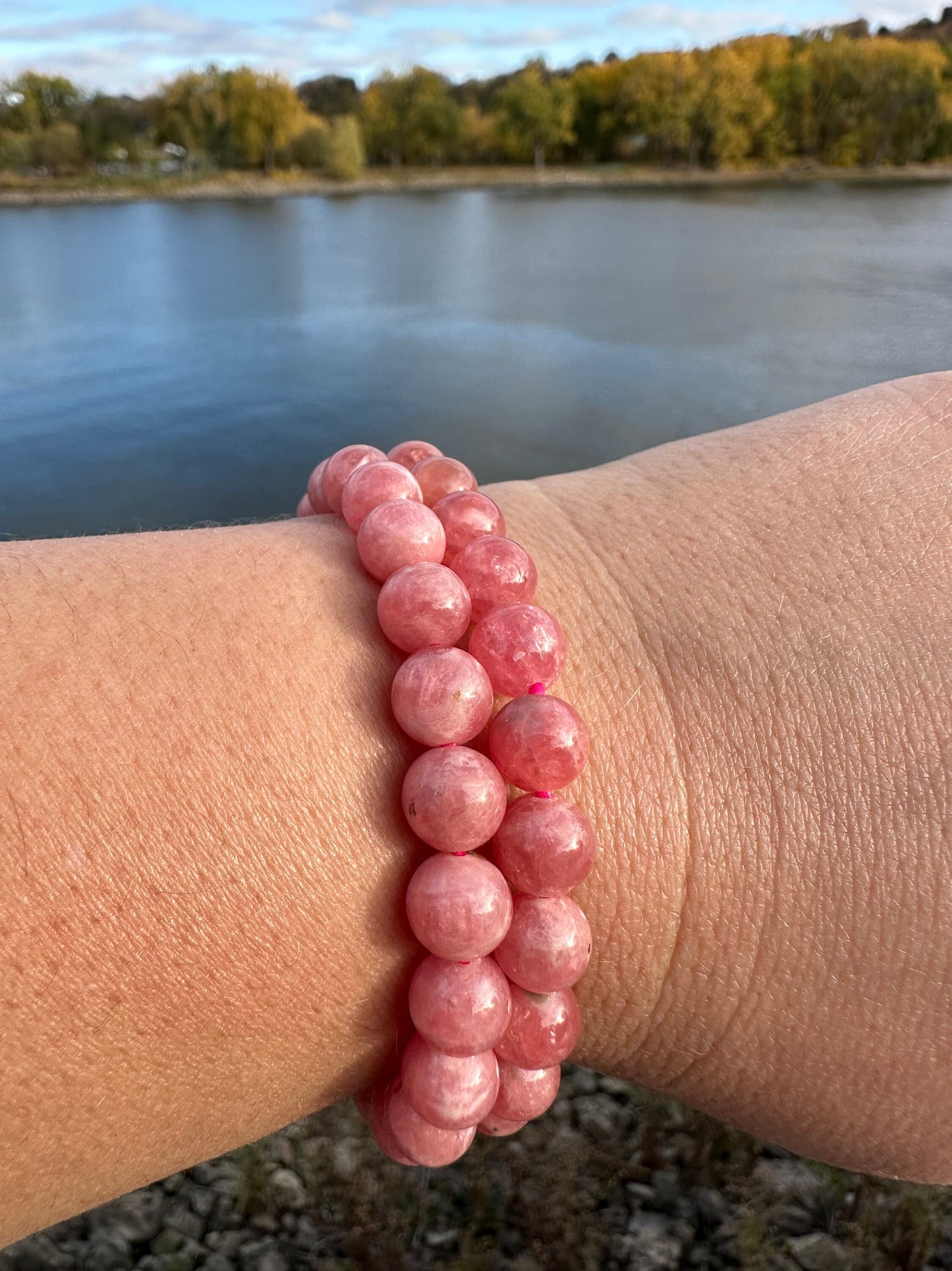 One (1) 8mm Rhodochrosite Bracelet| Heart Healing | Love | Compassion | Self Acceptance | Unconditional Love