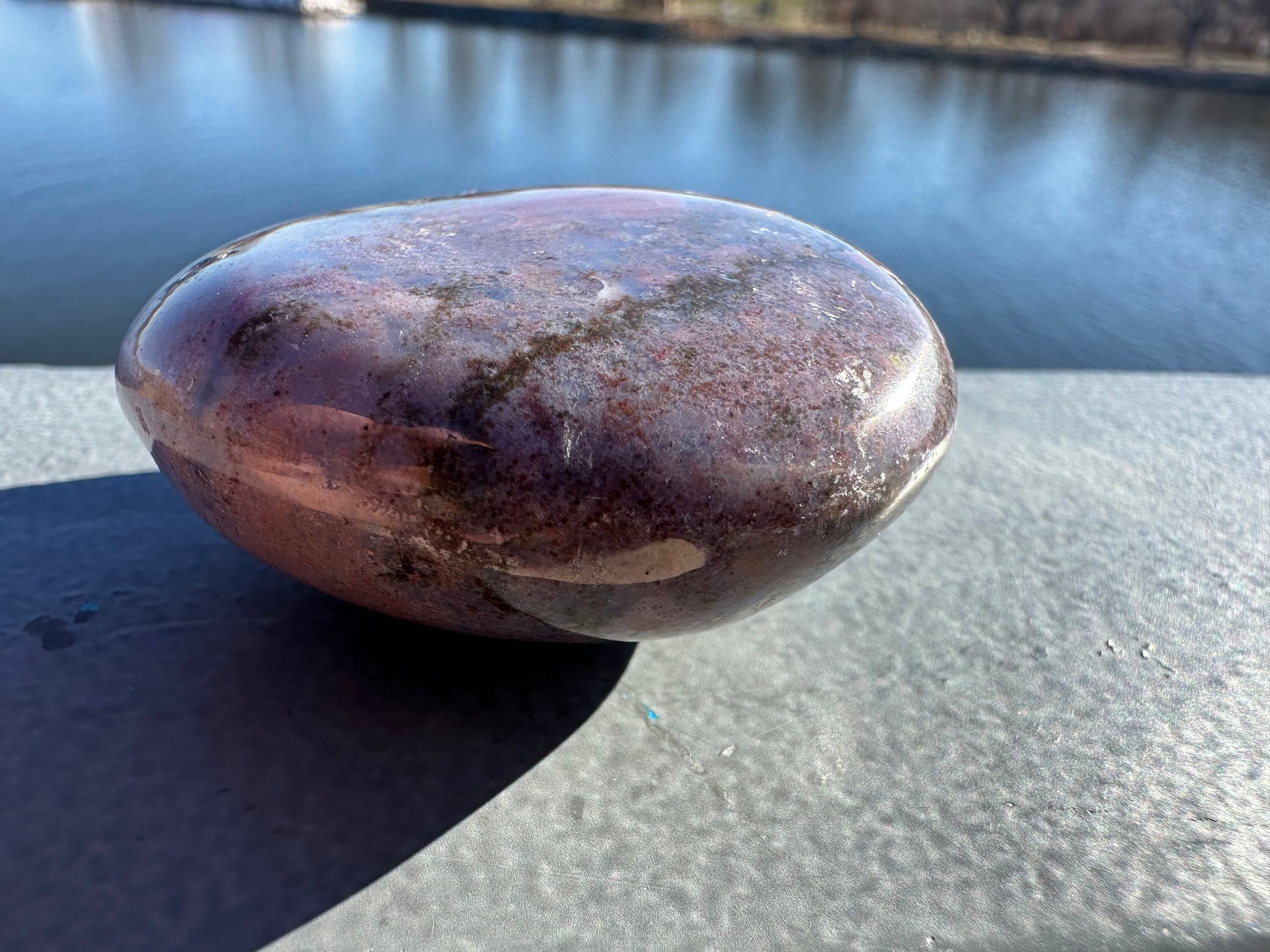 Rainbow Ocean Jasper Palm Stone | Ocean Jasper | Ocean Jasper Palm Stone | Ocean Jasper Sphere Active