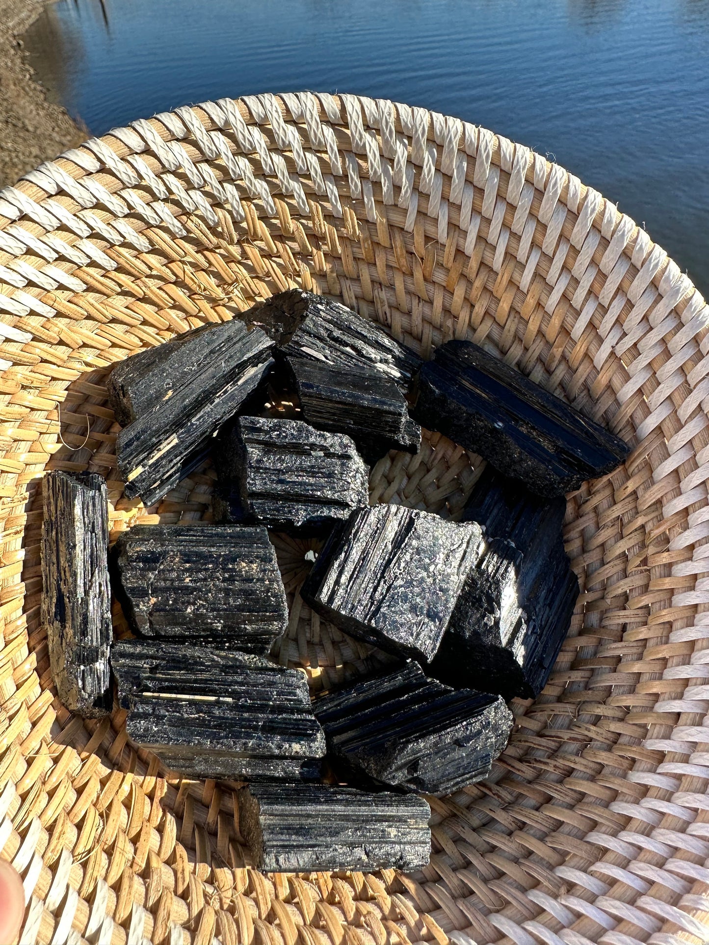 One (1) Black Tourmaline Rough Large Pieces | Protection | Blocks Negative Energy | Rough Black Tourmaline | Black Tourmaline Chunks