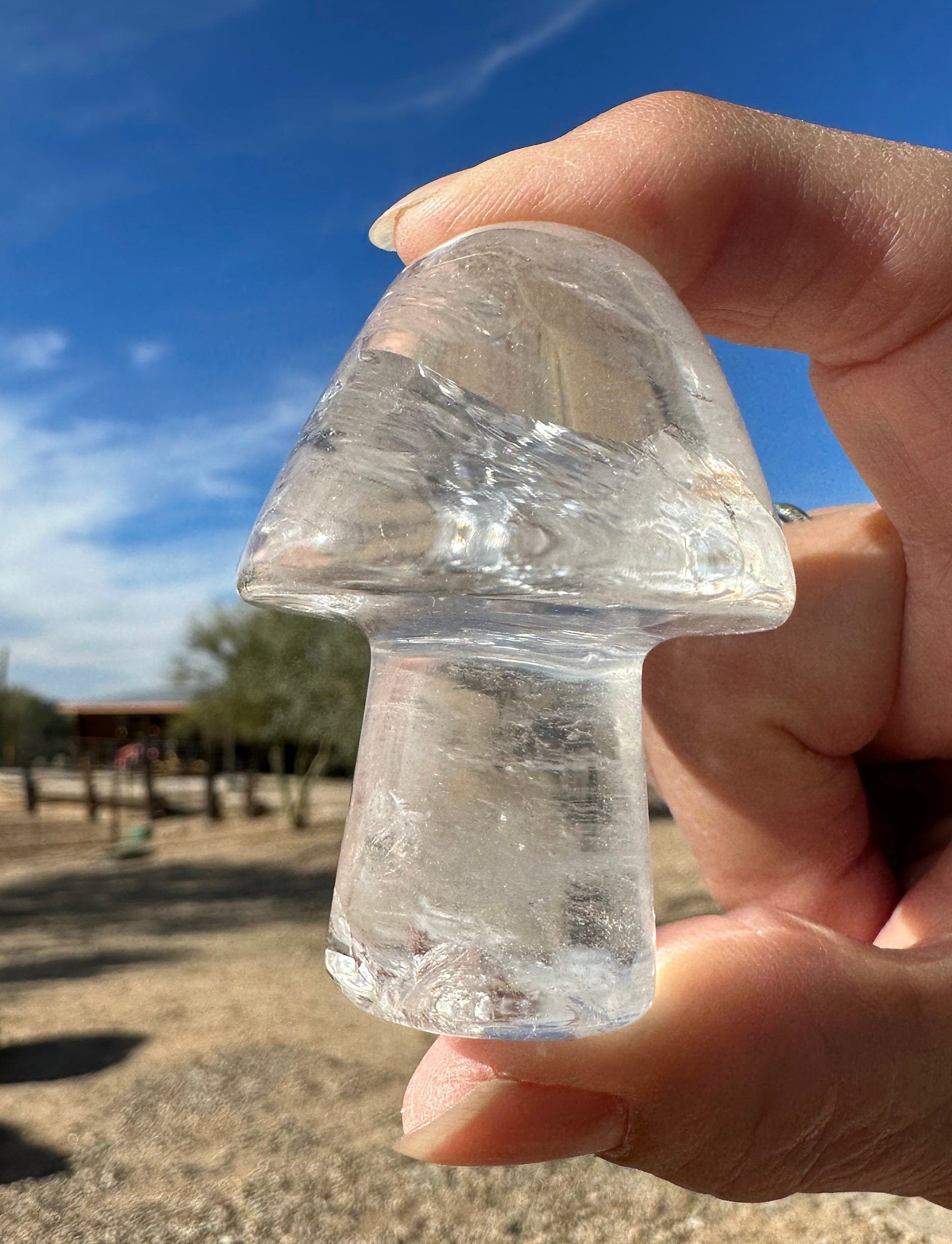 One (1) Clear Quartz Mushroom | Clear Quartz | Mushroom | Healing | Psychic Abilities | Clarity | Calmness