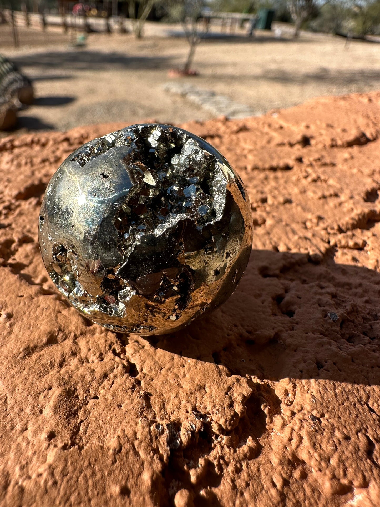 35 mm Pyrite Crystal Sphere | Fools Gold | Pyrite Sphere | Prosperity Protection | Crystal Sphere