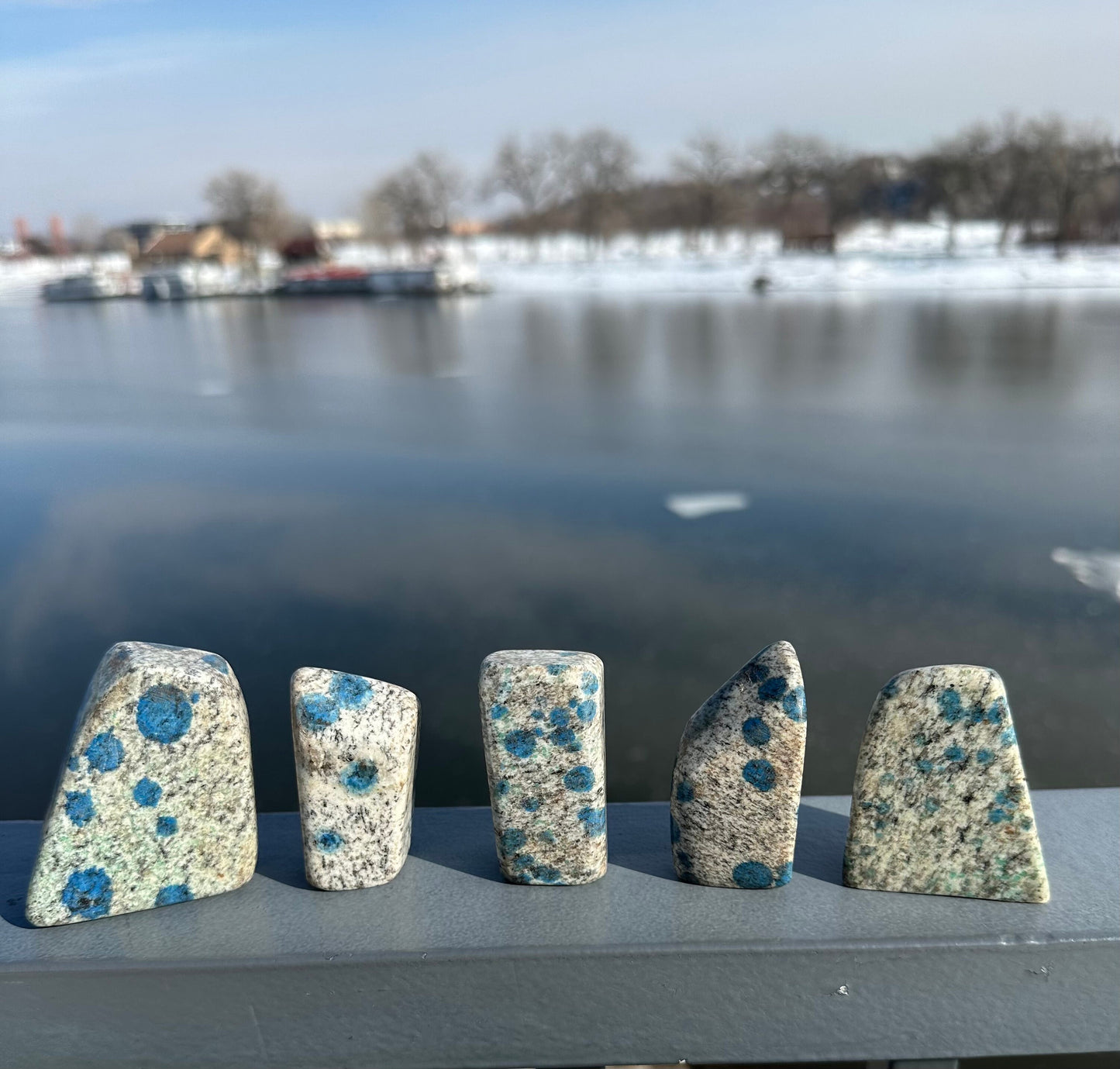 One (1) K2 Freeform | Granite Azurite Stone | Tower | Healing Crystals | Meditation | Reiki | Strength