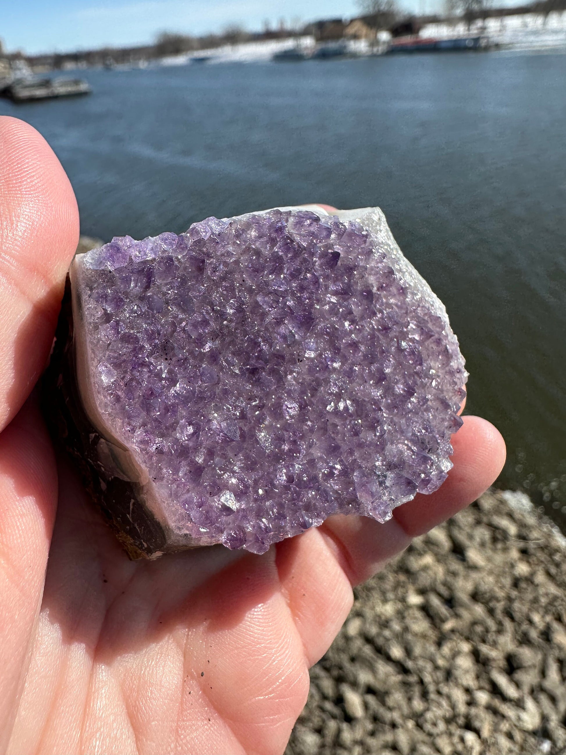 Rainbow Sugar Druzy Cluster | Natural Druzy | Raw Amethyst | Sugar Druzy | Amethyst