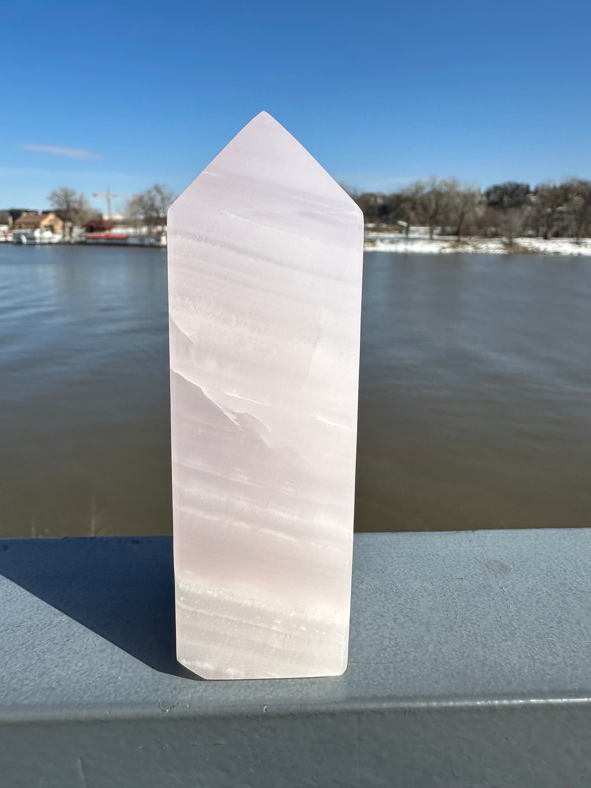 Pink Calcite Tower | Calcite Point | Handmade Obelisk | Healing Crystal | Metaphysical