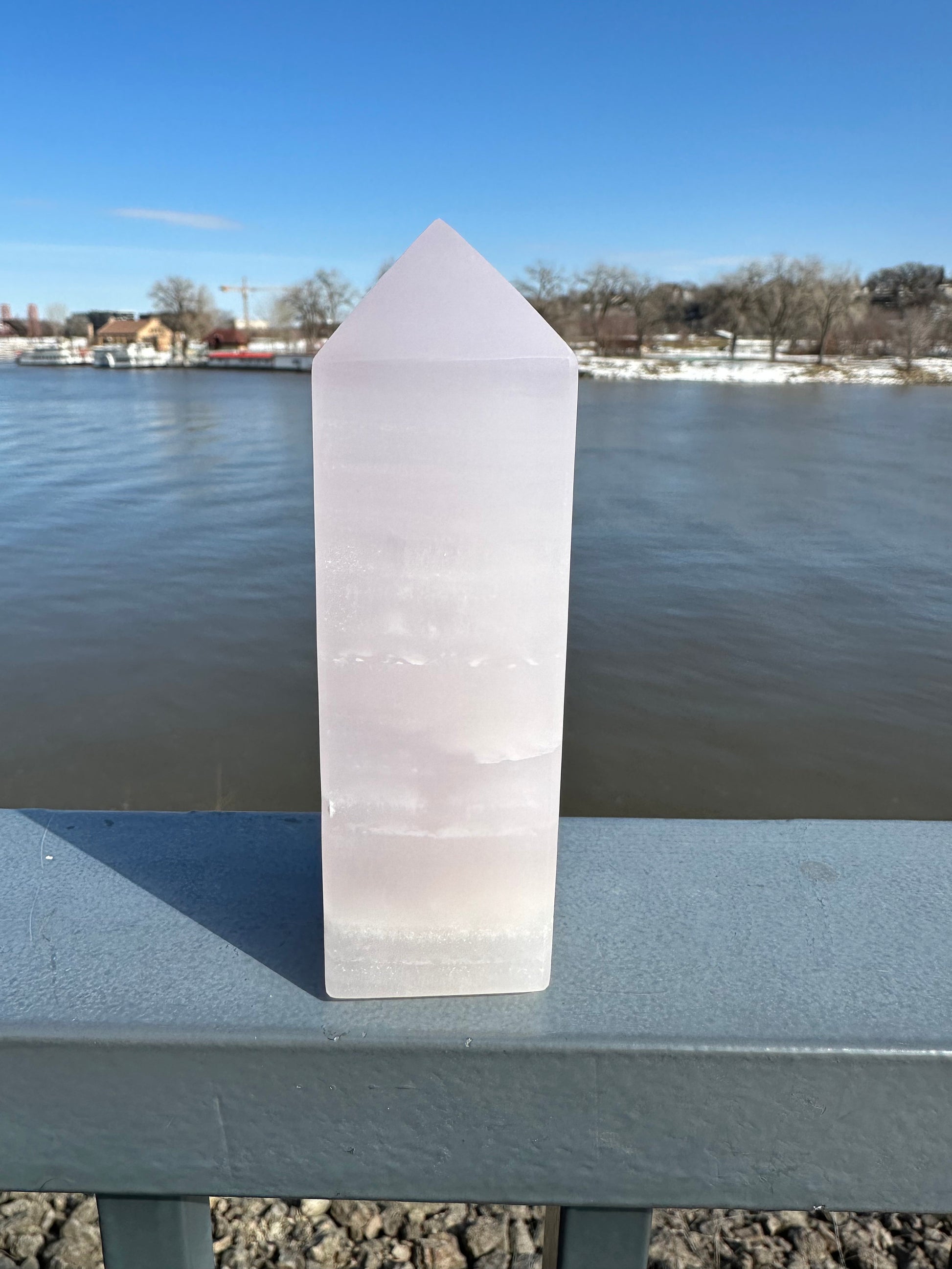 Pink Calcite Tower | Calcite Point | Handmade Obelisk | Healing Crystal | Metaphysical