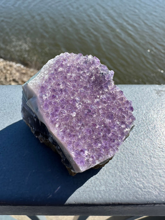 Rainbow Sugar Druzy Cluster | Natural Druzy | Raw Amethyst | Sugar Druzy | Amethyst