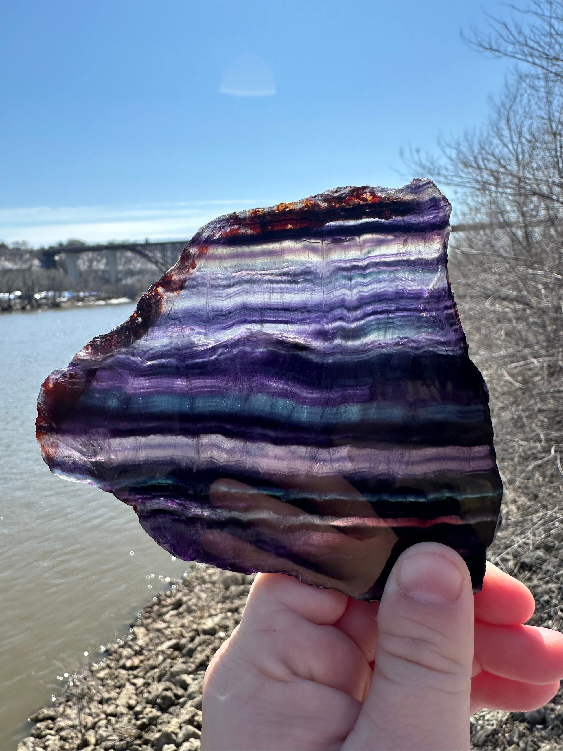 Fluorite Slab | Rainbow Fluorite Slab | Rainbow Fluorite Tower | Crystal Obelisk