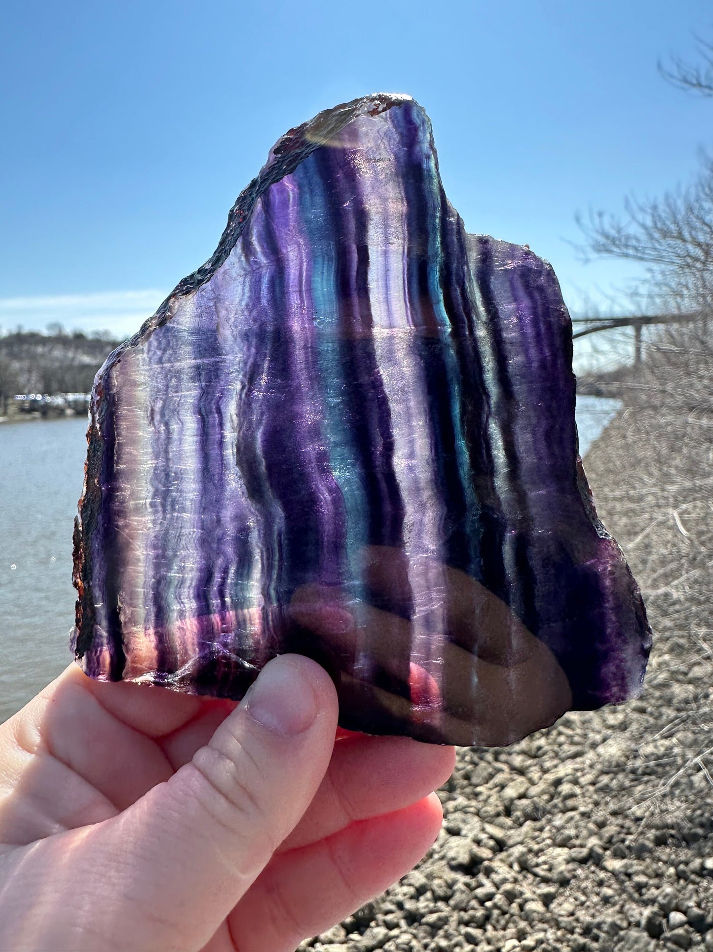 Fluorite Slab | Rainbow Fluorite Slab | Rainbow Fluorite Tower | Crystal Obelisk