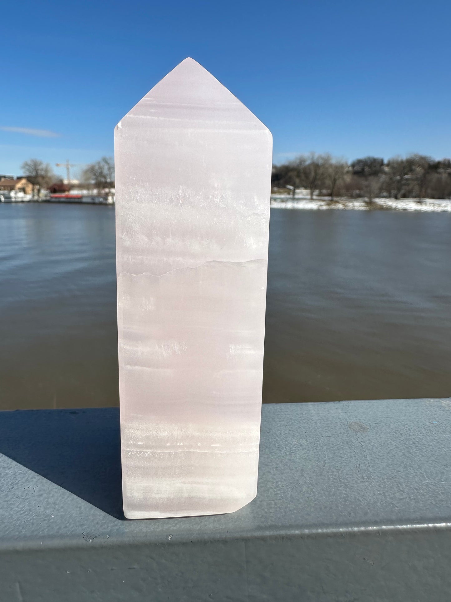 Pink Calcite Tower | Calcite Point | Handmade Obelisk | Healing Crystal | Metaphysical