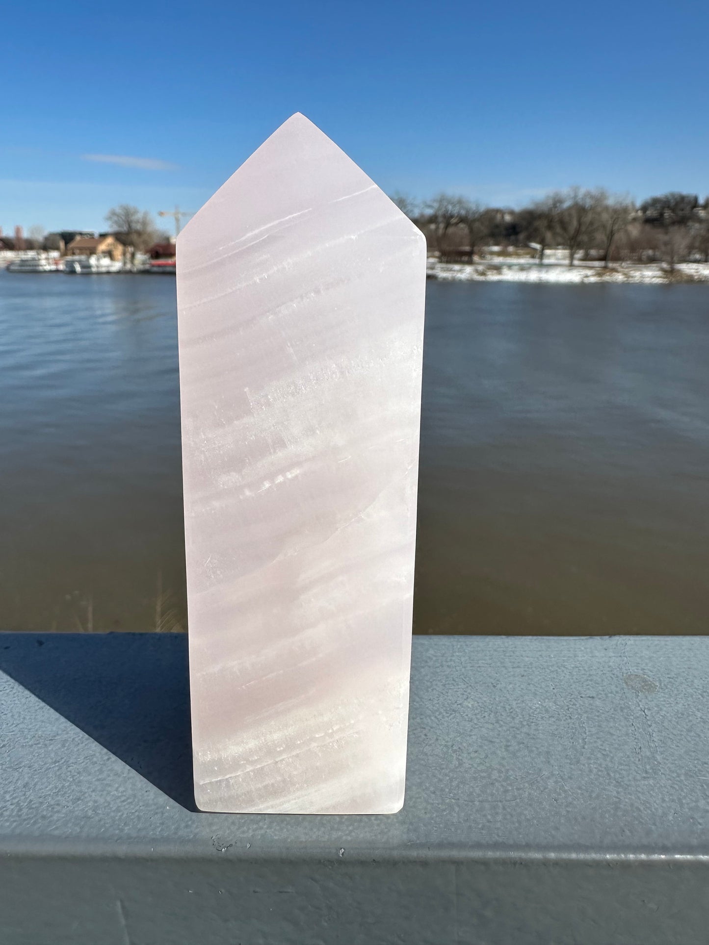 Pink Calcite Tower | Calcite Point | Handmade Obelisk | Healing Crystal | Metaphysical