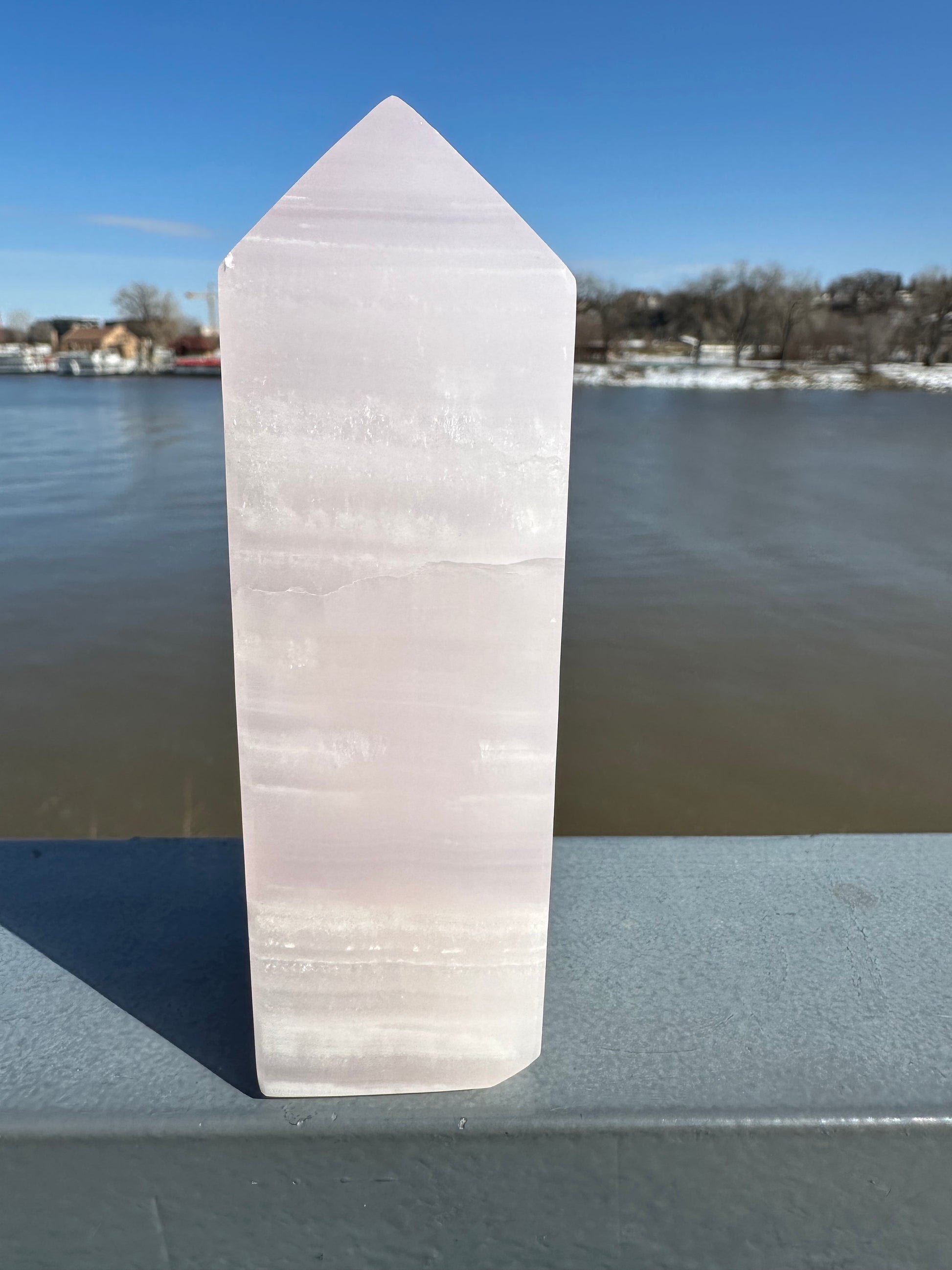 Pink Calcite Tower | Calcite Point | Handmade Obelisk | Healing Crystal | Metaphysical