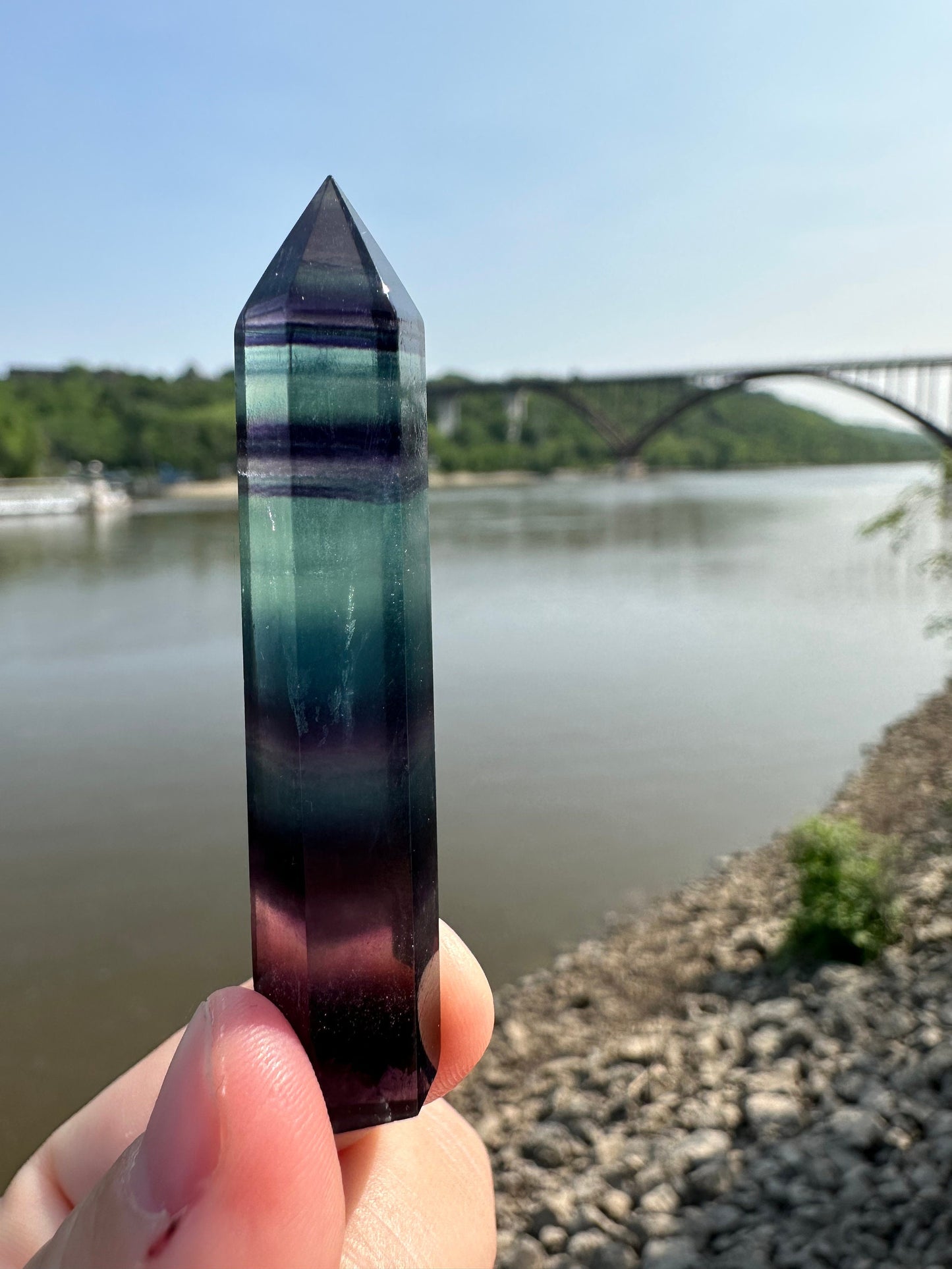 Mini Fluorite Tower | Rainbow Fluorite Tower | Rainbow Fluorite | Crystal Obelisk