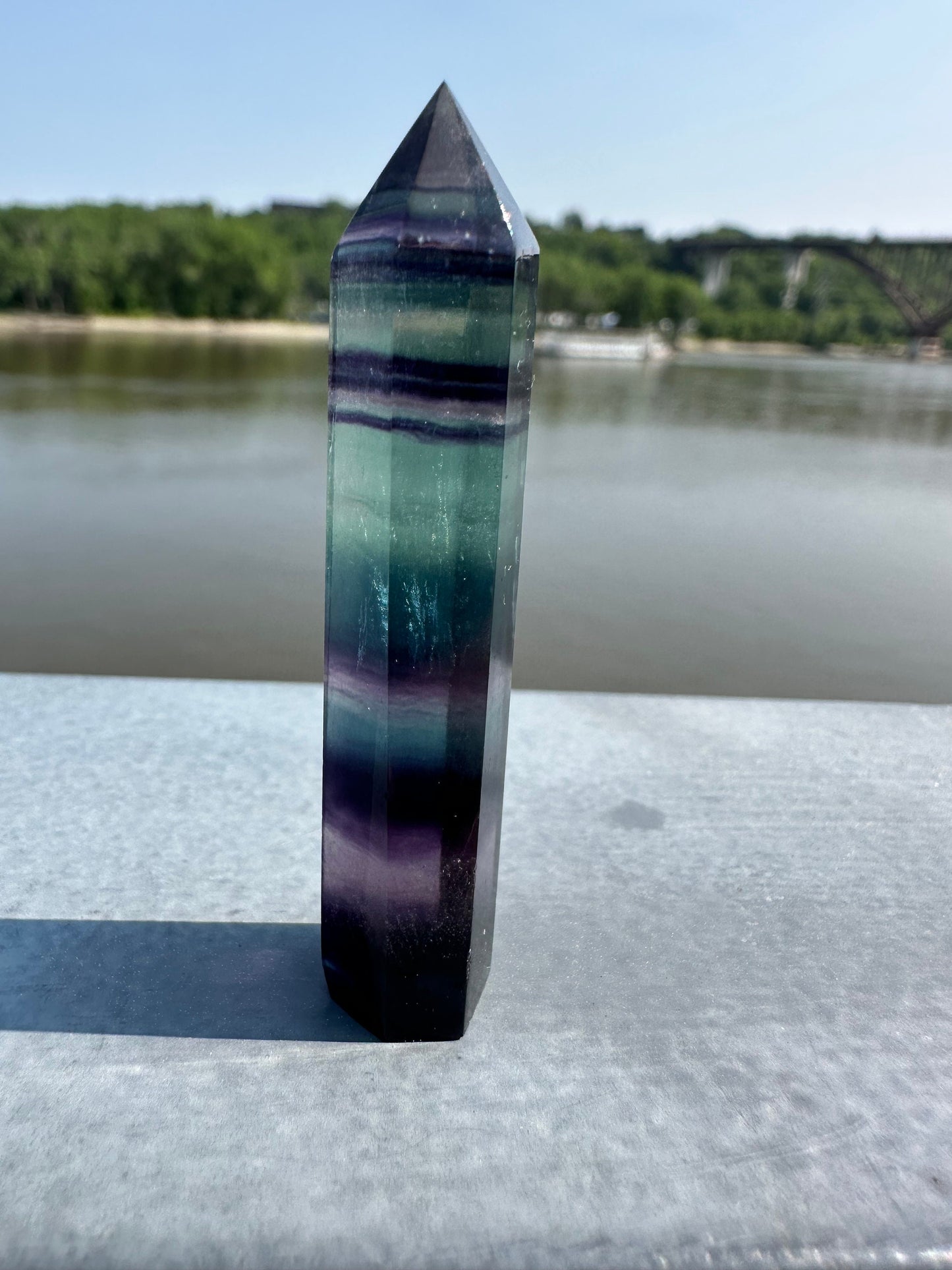 Mini Fluorite Tower | Rainbow Fluorite Tower | Rainbow Fluorite | Crystal Obelisk