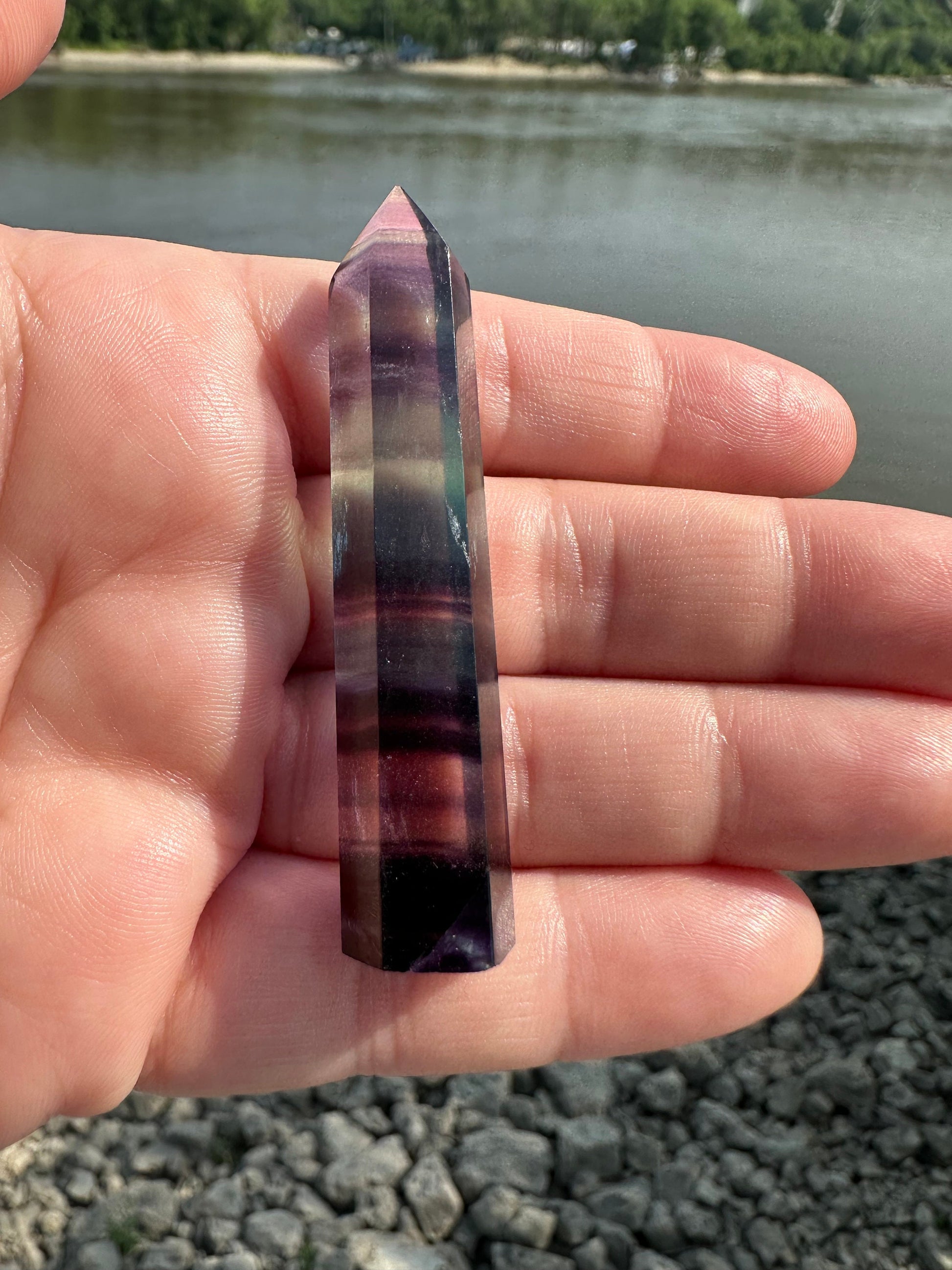 Mini Fluorite Tower | Rainbow Fluorite Tower | Rainbow Fluorite | Crystal Obelisk