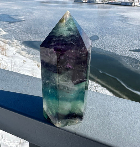 Fluorite Tower | Rainbow Fluorite Tower | Rainbow Fluorite | Crystal Obelisk