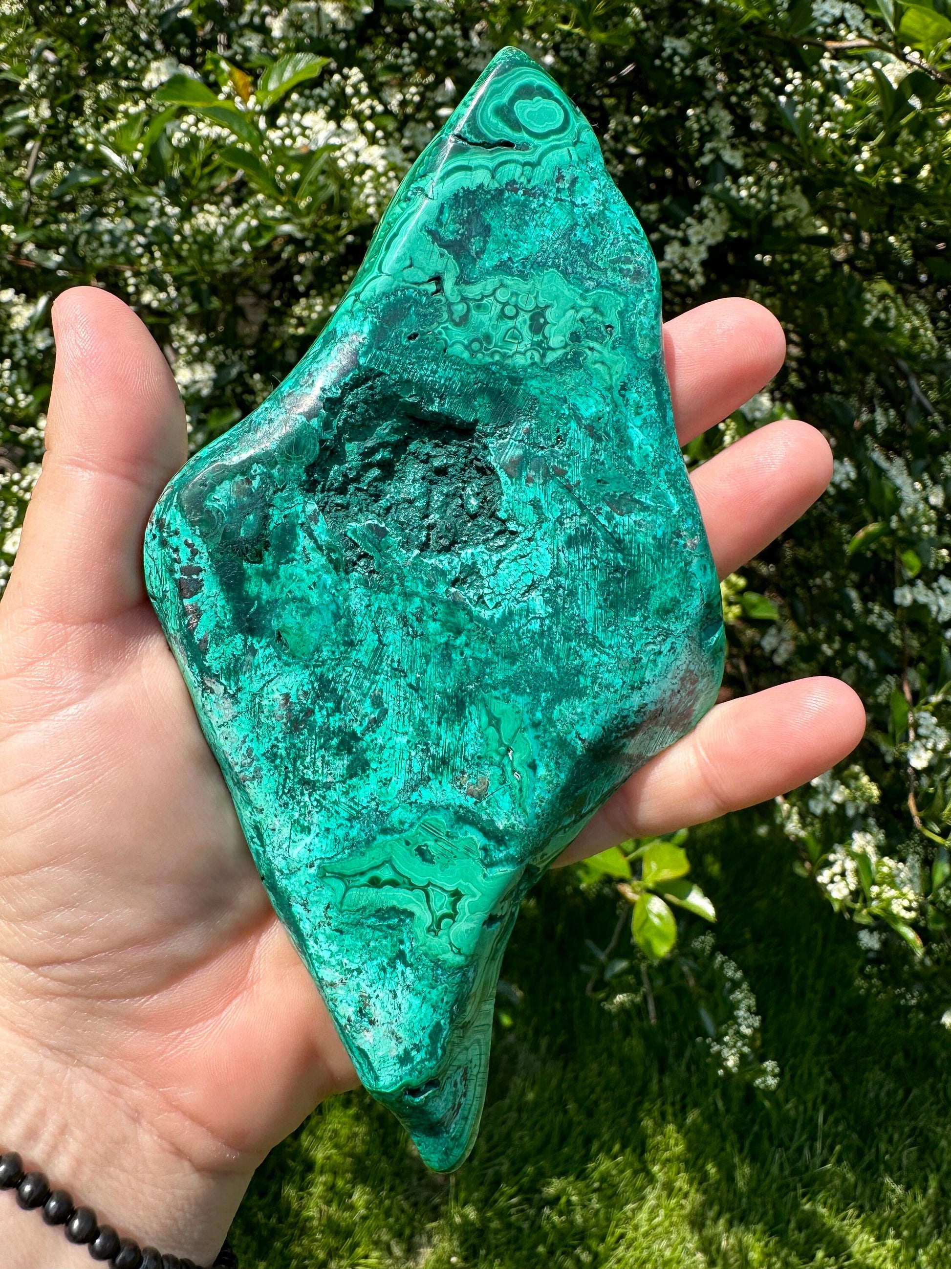 Malachite Chrysocolla Freeform | Manifestation | Transformation | Love | Protection | Abundance | Altar | Meditation