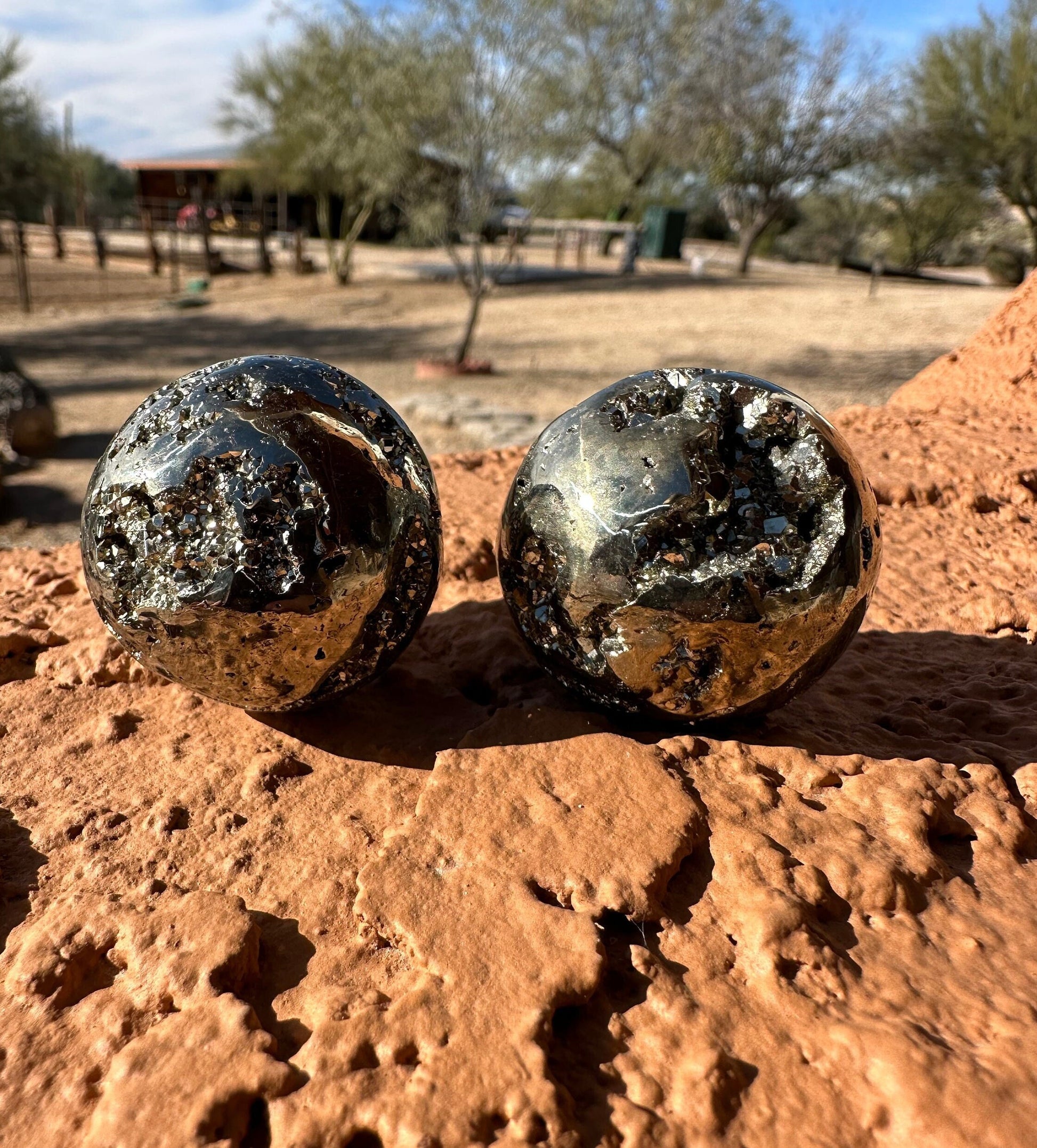 35 mm Pyrite Crystal Sphere | Fools Gold | Pyrite Sphere | Prosperity Protection | Crystal Sphere