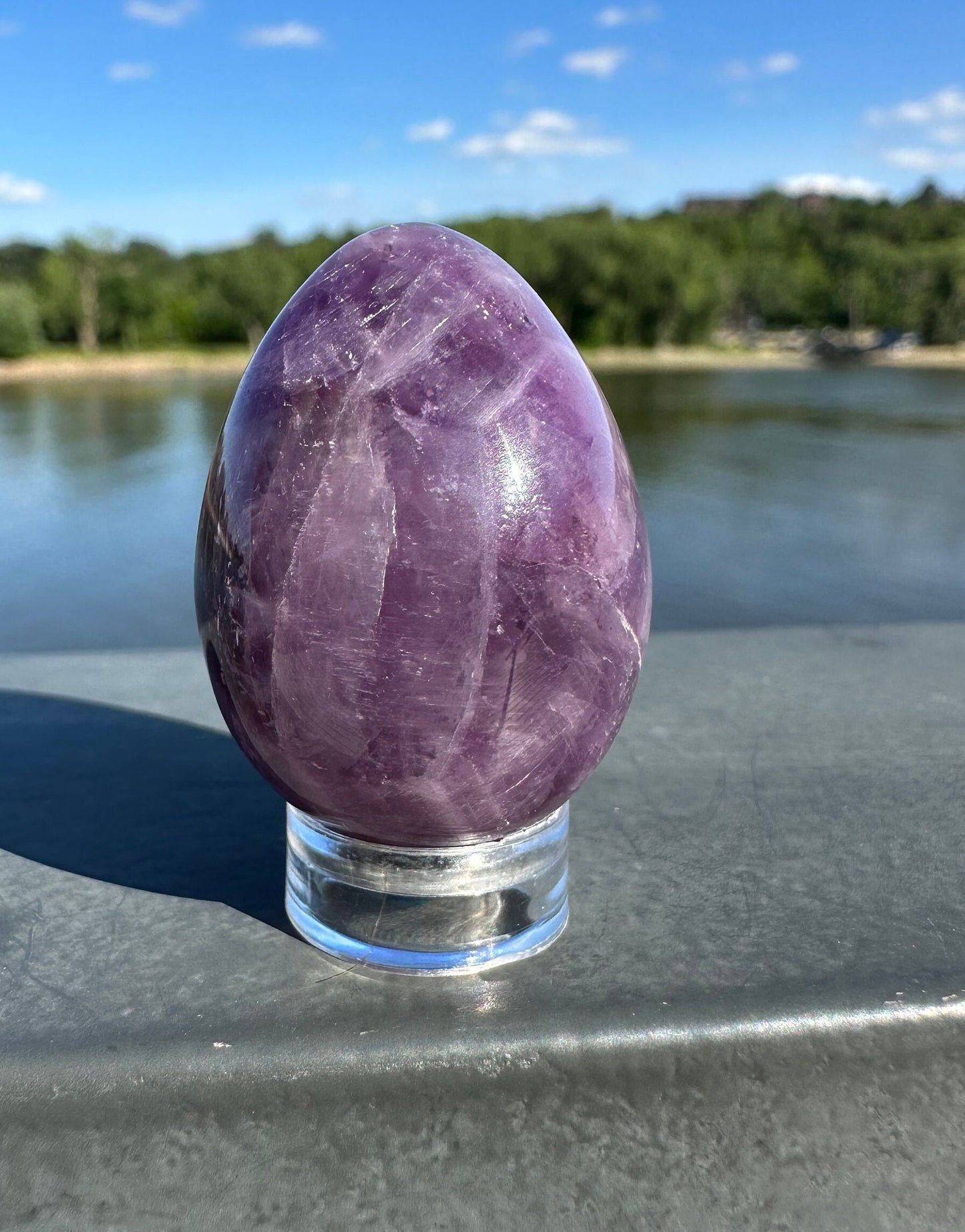 Trapiche Amethyst Egg | Cabochon Amethyst | Amethyst Crystal | Natural Trapiche | Star Amethyst