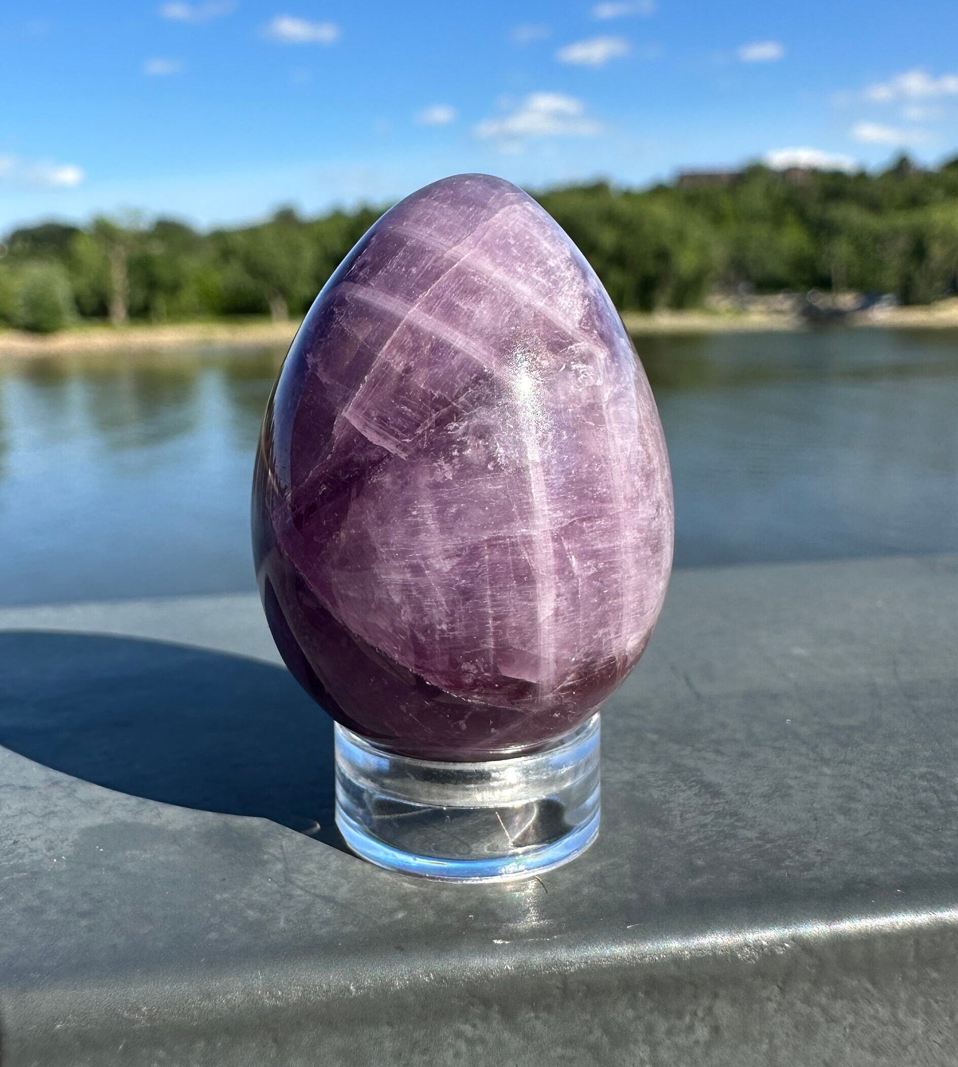 Trapiche Amethyst Egg | Cabochon Amethyst | Amethyst Crystal | Natural Trapiche | Star Amethyst