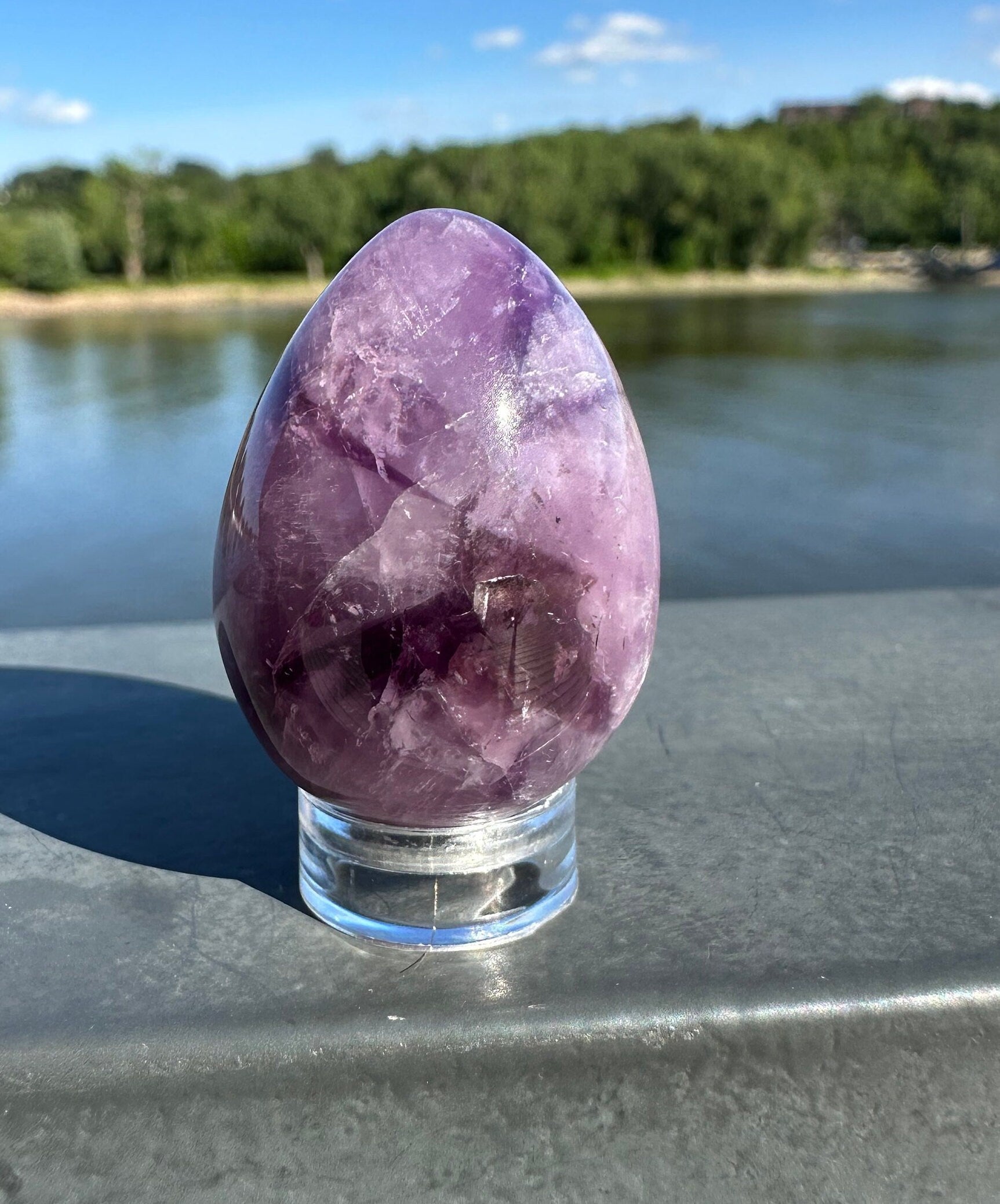 Trapiche Amethyst Egg | Cabochon Amethyst | Amethyst Crystal | Natural Trapiche | Star Amethyst