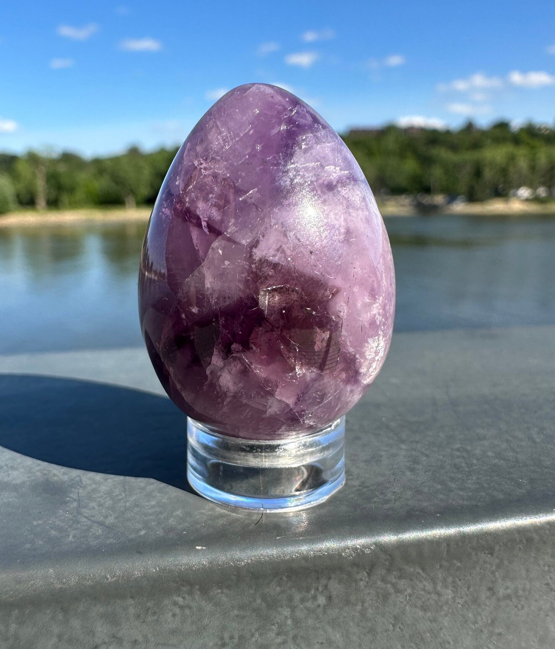 Trapiche Amethyst Egg | Cabochon Amethyst | Amethyst Crystal | Natural Trapiche | Star Amethyst